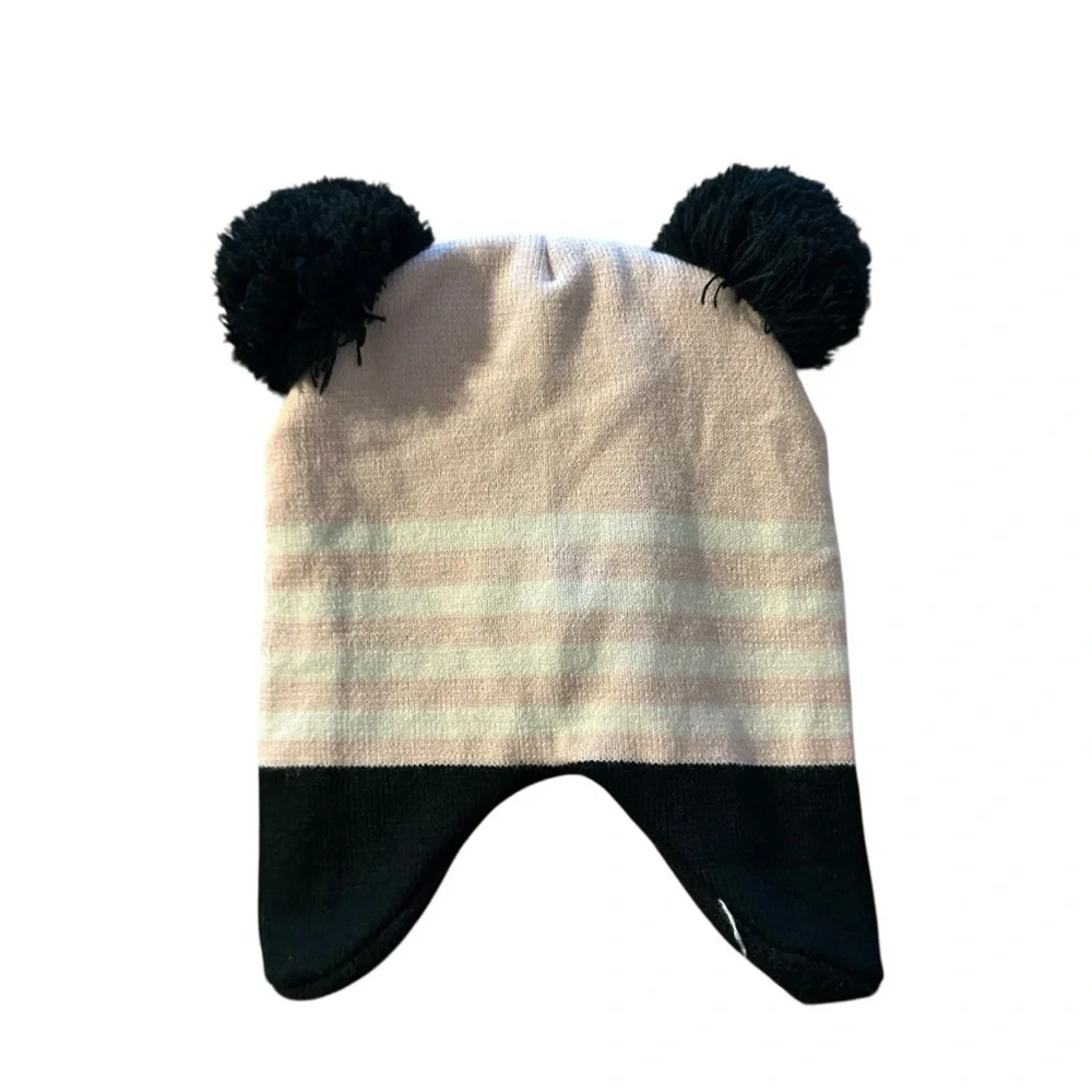 Disney Junior Minnie Mouse Pink and Black Knit Hat